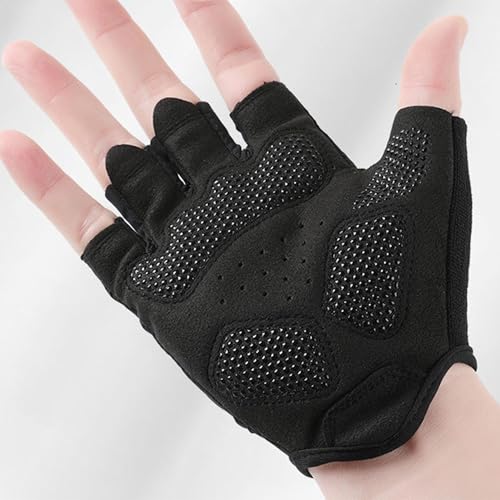 IZUS Women-Men Workout-Gym-Gloves Fingerless-Cycling-Gloves Non-Slip Palm Breathable Grip for Weight Lifting,Training,Fitness