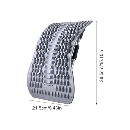 Back Stretcher - Adjustable Multi-Level Support, Ergonomic Arch Design, Muscle Relaxation Tool, Spine Alignment Device | Yoga Stretching Accessory with Pain Reliefs Function for Home, Offices Session - color: Gray
