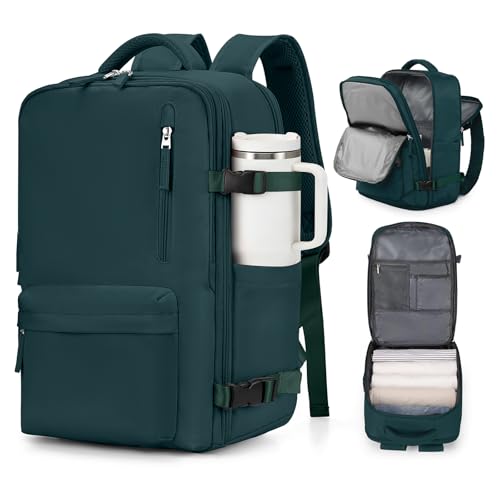 VGCUB Large Travel Backpack Bag for Women Men,Carry on Backpack,17 Inch Laptop Business Work Waterproof Backpack with Laptop Compartment,Person Item Flight Approved,Mochila de Viaje,Peacock Blue - color: Peacock Blue, size: Large