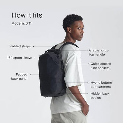 Urth Arkose 20L Modular Camera & Laptop Backpack - Water Resistant, Anti-Theft, Recycled Bag for DSLR, 13-16 Inch Laptop in Black - color: Black