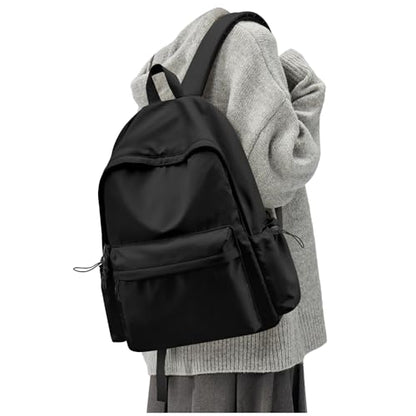 Classic Large Black Backpack For Women,Waterproof High School Bookbag,Lightweight Casual Travel Daypack,College Backpack Men,Middle School Bag For Girls Boys - color: A8-black