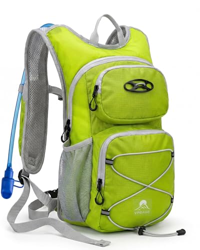 Hydration Hiking Backpack, Water Hiking Backpack, Hydration Backpack with 15l Water Bladder, Runinnng Backpack for Men Women for Cycling Campling - color: Lime Green