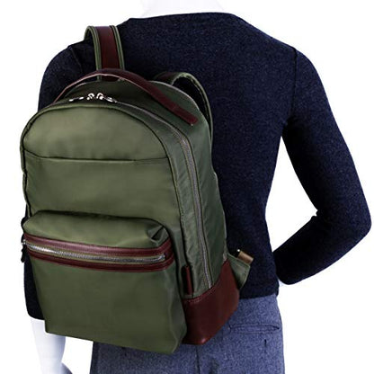 McKlein Parker, 15" Backpack Laptop Briefcase, Laptop & Tablet, Travel Business Backpack & Cross-Body, Dual Compartment Laptop/Computer & Tablet Backpack Bag Case - color: Green