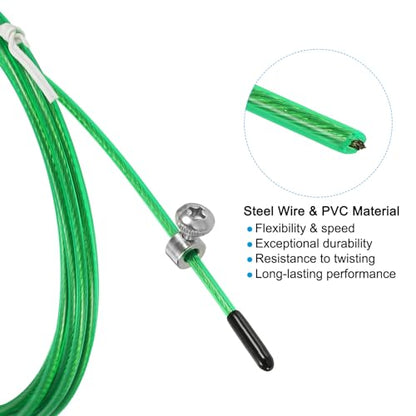PATIKIL 10Ft Speed Jump Rope Replacement Cable, 6 Pack 2.5mm Professional Skipping Rope Steel Wire Replace for High Speed Jump Ropes, Multicolor