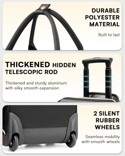 Rolling Backpack for Women, Travel Rolling Laptop Backpack with Wheels, Vertical & Horizontal Storage 2 In 1, Flip-Top Design, Water-Resistant Overnight College Underseat Carry on Luggage, Dark Gray - color: Dark Gray