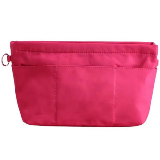 Purse Insert Organizers for HandbagTote, Multi Pockets Storage Bags Insert Cosmetic Bag with Zipper Linner Bag for Women (Rose Red) - color: Rose Red