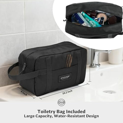 STOVER 45L Carry-On U-Zip Rolling Duffel Bag with Wheels, Medium Durable Travel Duffle w/Toiletry Bag, Heavy-Duty, Packable, Foldable w/Shoulder Straps- Use as Luggage or Backpack, Men/Women (Black) - color: U-Zip Black
