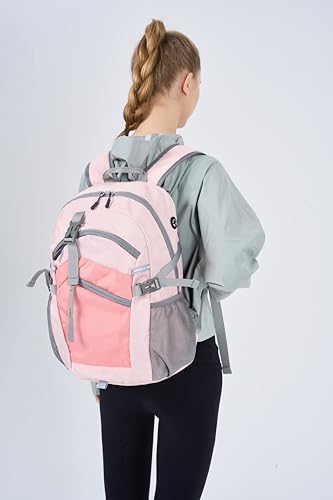 Hiking Backpack for Women Men 20l with Removable Phone Pocket Lightweight Small Travel Backpack Hiking Daypack for Women Men - color: Pink