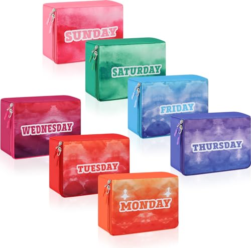 Paterr 7 Pcs Packing Cubes for Travel Kids Days of Week Compression Packing Cubes Colorful Luggage Organizers Suitcase Camp(Gradient) - color: Gradient, size: 9 x 7 x 3 Inch