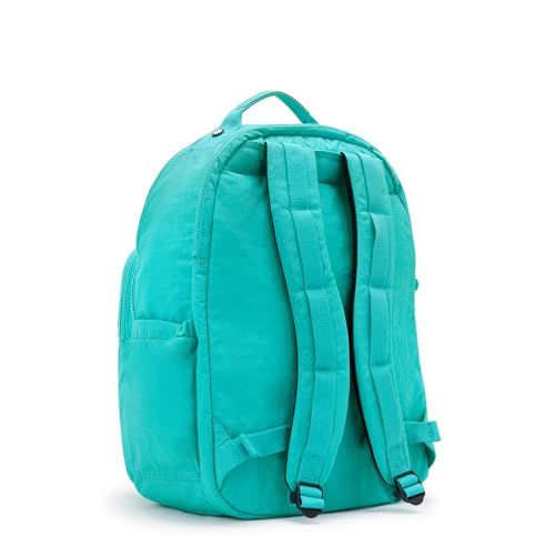 Kipling Women's Seoul Extra Large 17" Laptop Backpack, Durable, Roomy with Padded Shoulder Straps, Built-In Protective Sleeve - color: Peacock Teal, size: Large