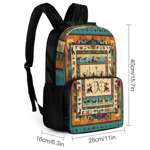 Supdreamc Rucksacks Lightweight Multipurpose Anti-Theft Southwestern Native American Indian Shoulder Bag Large Capacity Business Computer Bag With Smooth Zippers - color: Pattern 432