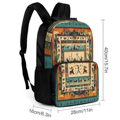 Supdreamc Rucksacks Lightweight Multipurpose Anti-Theft Southwestern Native American Indian Shoulder Bag Large Capacity Business Computer Bag With Smooth Zippers - color: Pattern 432