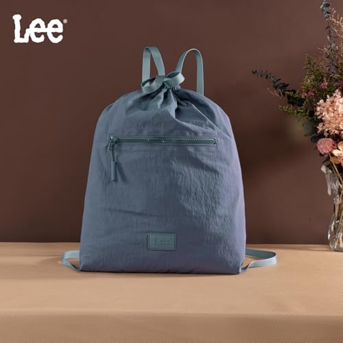 Montana West Lee Drawstring Backpack Bag Lightweight Small Gym Swim Beach Bag Water Resistant Sports Sackpack for Men Women, LEE48-002JN - color: Jean