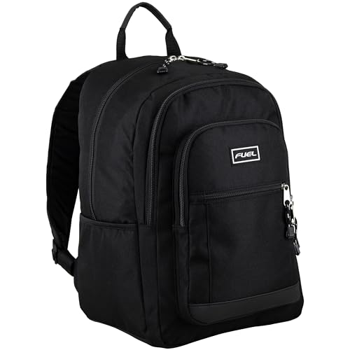 FUEL Laptop Durable Hiking Travel Commuter Carry On Casual Daypack Classic Bag Backpack, Black - color: Black