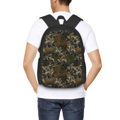 Lightweight Polyester Daypack Dirt Quad Bike Off Road, Anti Theft Large Capacity Travel Hiking Backpack Unisex Carry On Bag for Outdoor Commute Business Use - color: Design (241)