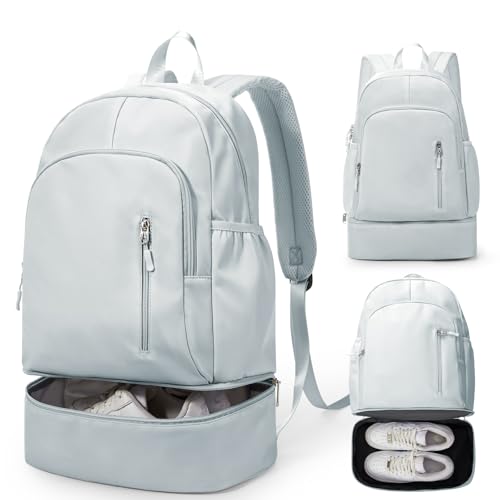 Gym Backpack for Women Men, Lightweight Gym Bag with Shoe Compartment, Waterproof Backpack Sports Essentials with Wet Pocket for Fitness Yoga Sports, Blue - color: A3-blue