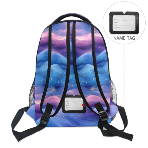 Day Backpack for Teacher Nurse Fashion Travel Laptop Backpack with Chest Strap for Travel Trip Blue Purple - color: Multicolor10