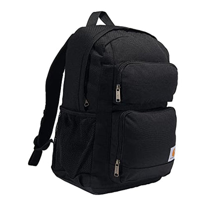 Carhartt 27L Single-Compartment Backpack, Durable Pack with Laptop Sleeve and Duravax Abrasion Resistant Base, Black - color: Black