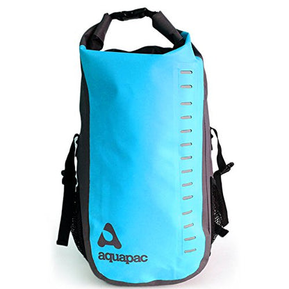 Aquapac Heavyweight 28L Waterproof Toccoa Backpack, UK Made, Travel Essential, 5 Year Warranty, Hiking, Mountain Biking - color: Cool Blue