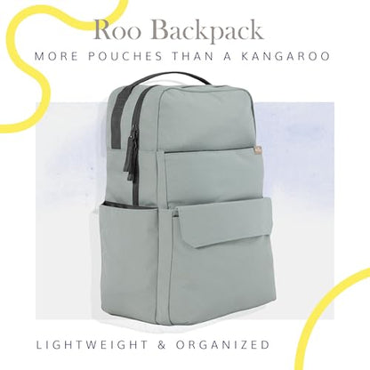 RED ROVR Roo Lightweight 1 LB Diaper Bag Backpack | 11 organizational pockets| Durable & Water-Resistant (Sage) - color: Sage