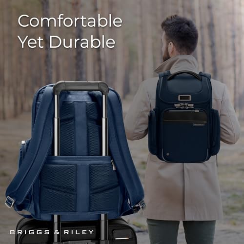 Briggs & Riley @work Medium Widemouth Backpack - color: Navy, size: Medium