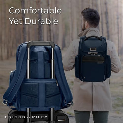 Briggs & Riley @work Medium Widemouth Backpack - color: Navy, size: Medium