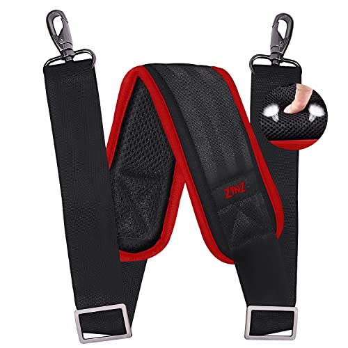 ZINZ 79 inch Shoulder Strap, Extra-thick Fixed Cushion Pad and Dual Clasps Universal Replacement Strap with Metal Swivel Hooks for Laptop Bags, Luggage Bags, Camera, Crossbody (200cm,Wine Edge) - color: Wine Edge