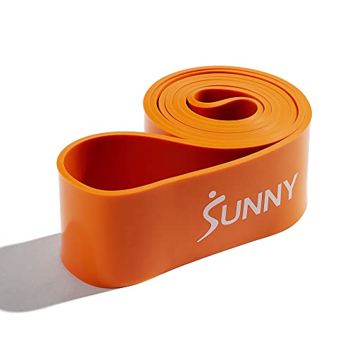 Sunny Health & Fitness Versatile Resistance Bands (Single or Combo Set) for Strength Training, Power Cage, Squat Rack, Home Gym, Body Stretching, Physical Therapy – 100, 140, 160, 180 & 10-75 LB Combo - style: 140 LB Band