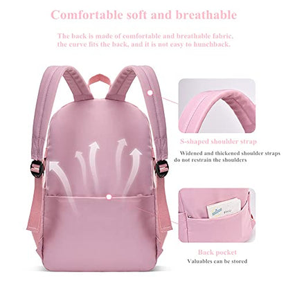Kids Backpack Solid Color Girls Elementary Middle School Casual Daypack Lightweight Bookbag for Teens Travel Bag - color: Blue