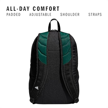 adidas Stadium 4 Soccer Backpack – Team Sports Bag with Ball Pocket, 36L - color: Dark Green/3.0
