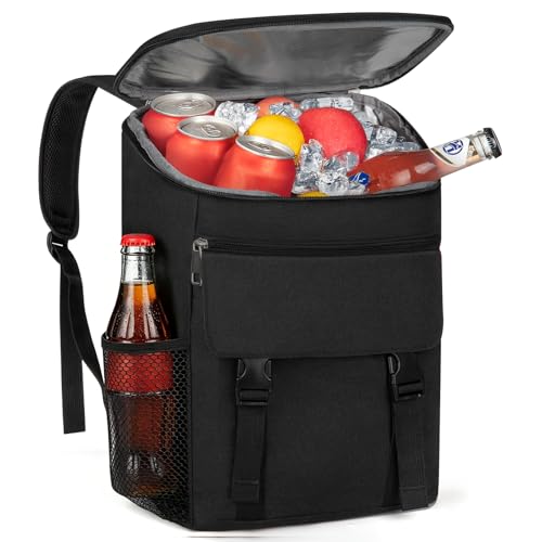Cooler Backpack- 50 Cans Insulated Backpack Cooler for Men & Women Portable Leak Proof Lunch Backpack Cooler Bag Backpack Coolers for Beach Picnic Travel Work Camping Hiking-Black - color: Black, size: 50 Cans