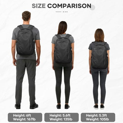 suwasp Large Travel Backpack for Women Men Mochila Airline Approved Carry On Personal Item Backpack Bag Frontier Airlines Personal Item Travel Bag Flight Approved Luggage Backpack - Black - color: Black, size: Large