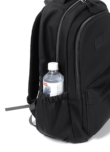 Water-Resistant Casual Backpack – Lightweight Travel Daypack with Laptop Compartment & Multi-Pocket Design (Pink) - color: Pink