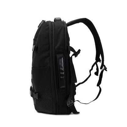 Hedgren TRIP LARGE Travel Backpack – Expandable, Water-Repellent RPET, Carry-On with RFID Protection, Laptop & Clothing Compartments, Rain Cover & Smart Sleeve - 36.2 L (Black) - color: Black
