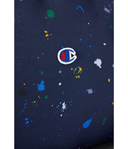 Champion Manuscript Backpack with Padded Adjustable Straps, Water Bottle Pocket for Work, Travel, Daily Use - color: Navy Combo