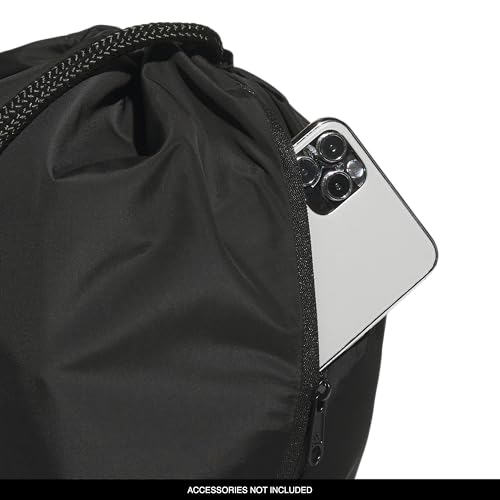 adidas Ready Sackpack – Drawstring Backpack Gym Bag, 13L - color: Black/White