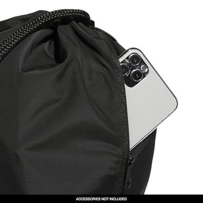 adidas Ready Sackpack – Drawstring Backpack Gym Bag, 13L - color: Black/White
