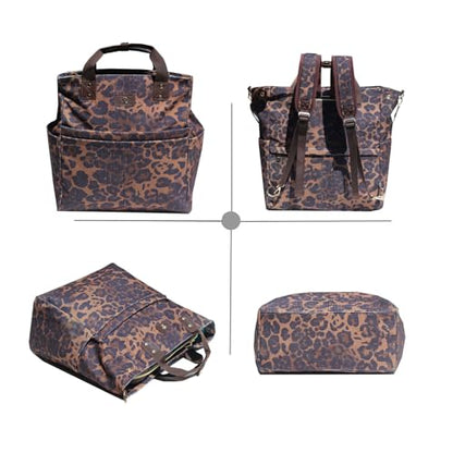 Diaper Backpack Totepack Crossbody 3 in 1 Laptop Tote with Insulated Pocket - color: Multicolor