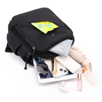 YANAER Mini Backpack Purse for Women Small Nylon Cute Light Weight Fashion Daypack for Work Travel Daily Backpack (Offwhite) - color: Offwhite