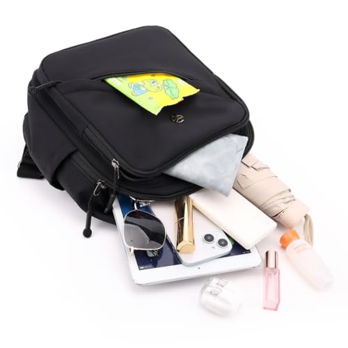 YANAER Mini Backpack Purse for Women Small Nylon Cute Light Weight Fashion Daypack for Work Travel Daily Backpack (Blue) - color: Blue