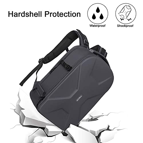 MOSISO Camera Backpack, DSLR/SLR/Mirrorless Photography Camera Bag 15-16 inch Waterproof Hardshell Case with Tripod Holder&Laptop Compartment Compatible with Canon/Nikon/Sony, Gray - color: Gray