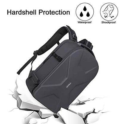 MOSISO Camera Backpack, DSLR/SLR/Mirrorless Photography Camera Bag 15-16 inch Waterproof Hardshell Case with Tripod Holder&Laptop Compartment Compatible with Canon/Nikon/Sony, Gray - color: Gray