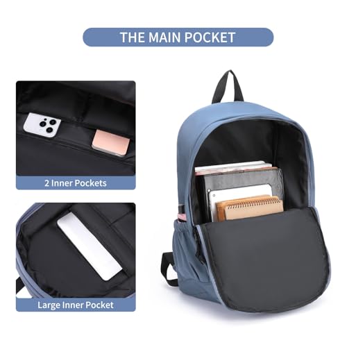 GAEKEAO Classical Basic Travel Backpack for Women Men,Casual Lightweight Bookbag Cute Daypack for College Work Everyday Blue - color: B03 Light Blue
