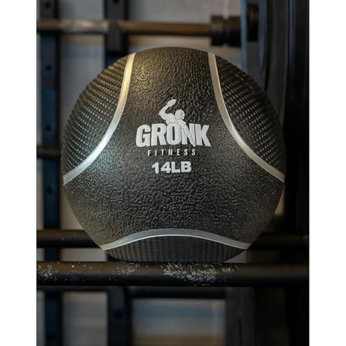 Gronk Fitness Premium Medicine Ball | Non-Slip Weighted Medicine Ball | Great Wall Ball for Full Body Workouts | Perfect for Strength & Conditioning Exercises - size: 2