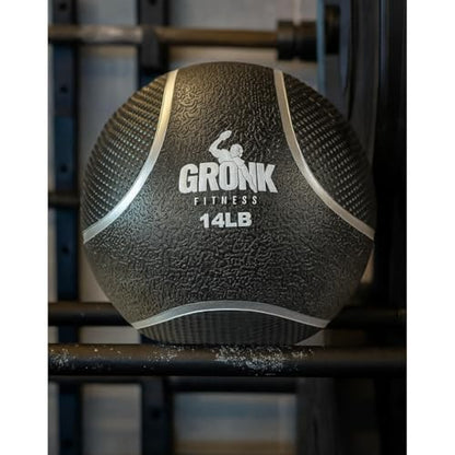 Gronk Fitness Premium Medicine Ball | Non-Slip Weighted Medicine Ball | Great Wall Ball for Full Body Workouts | Perfect for Strength & Conditioning Exercises - size: 2