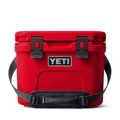 YETI Roadie 15 Hard Cooler with DoubleDuty Shoulder Strap - color: Rescue Red