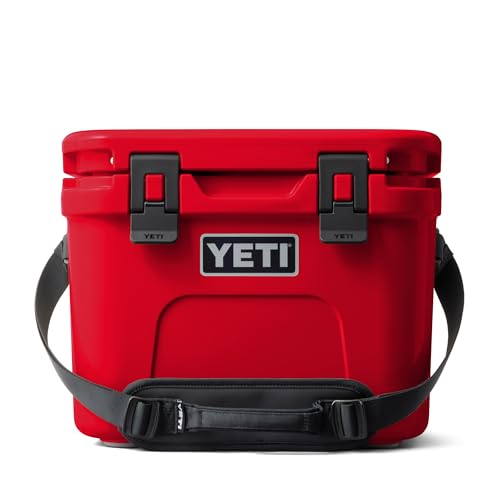 YETI Roadie 15 Hard Cooler with DoubleDuty Shoulder Strap - color: Rescue Red