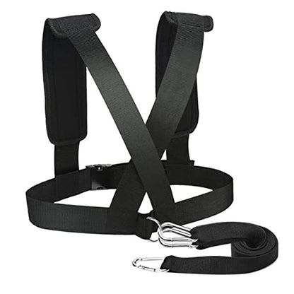 SUPVOX Weight Bearing Supporter Belt with Adjustable Buckle and D-Ring Hooks for Running Training and Strength Workout Heavy Duty Resistance Training Equipment Vest Strap for Gym