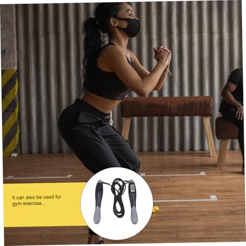 GANAZONO Digital Counter Jump Rope with Lightweight Non-slip Handles Steel Cable Skipping Rope for Adults Home Workout and Weight Loss Training