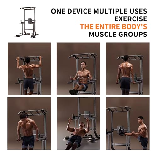 Adjustable Pull Up Bar for Home with Backrest, 6-Level Height Adjustment (69-94.5 inches), 352lb Capacity Carbon Steel Frame for Stability, Train Back, Abs & Chest - size: Backrest style